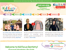 Tablet Screenshot of kidfocusdentistry.com